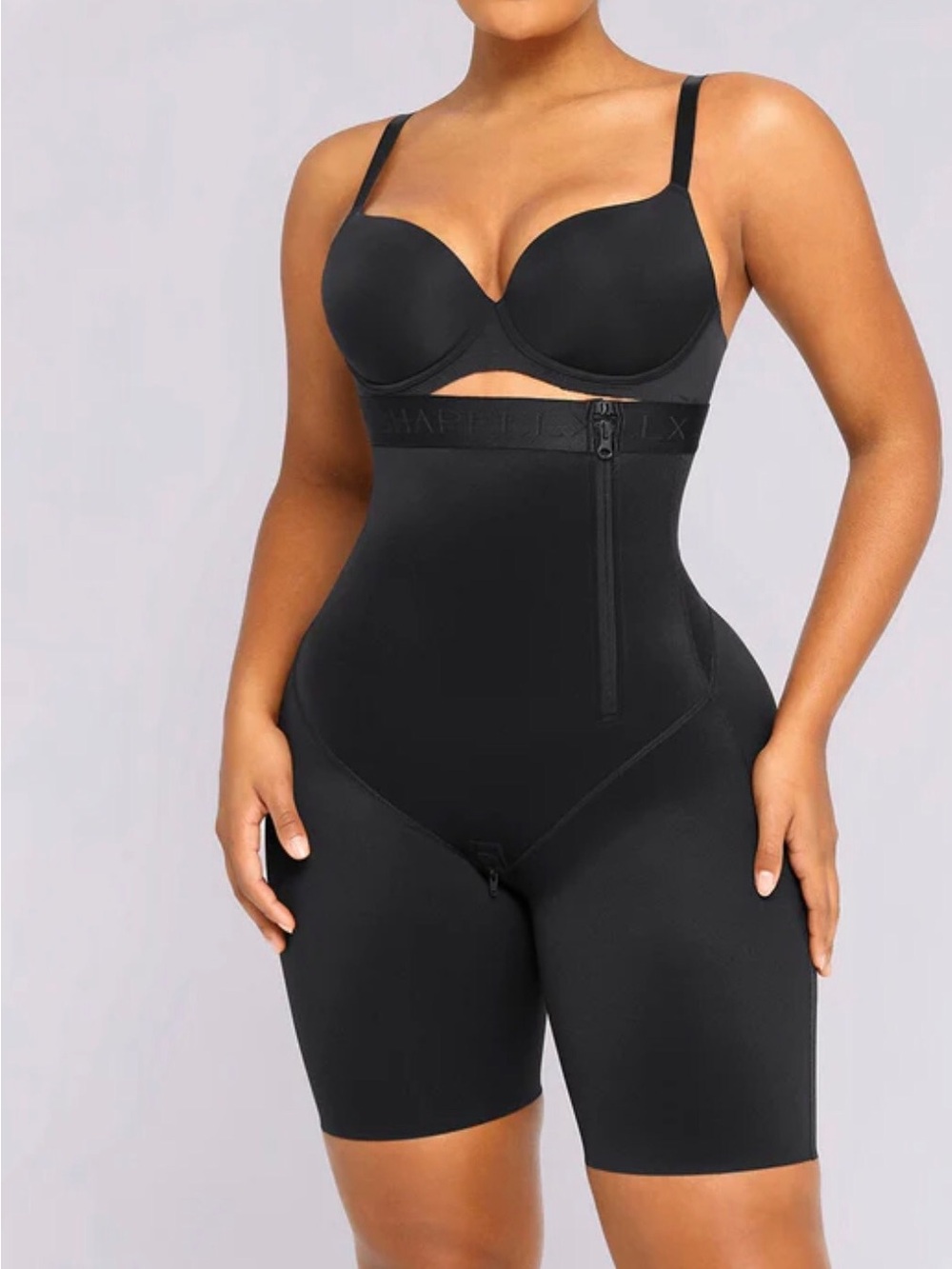Shapellx Boot-Yeah Silk Sculpt Full-Body Shapewear Shorts W/Zip Sizes-S/M NWT